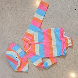 EDDIE BAUER girls Swimsuit & Hat